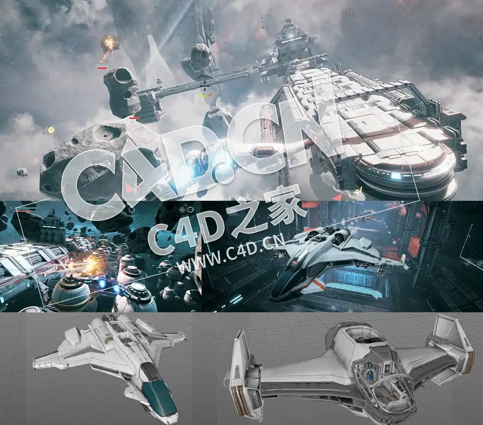 96套C4D科幻宇宙飞船战船太空陨石场景模型 EVERSPACE - C4D之家 - 未标题-1.jpg