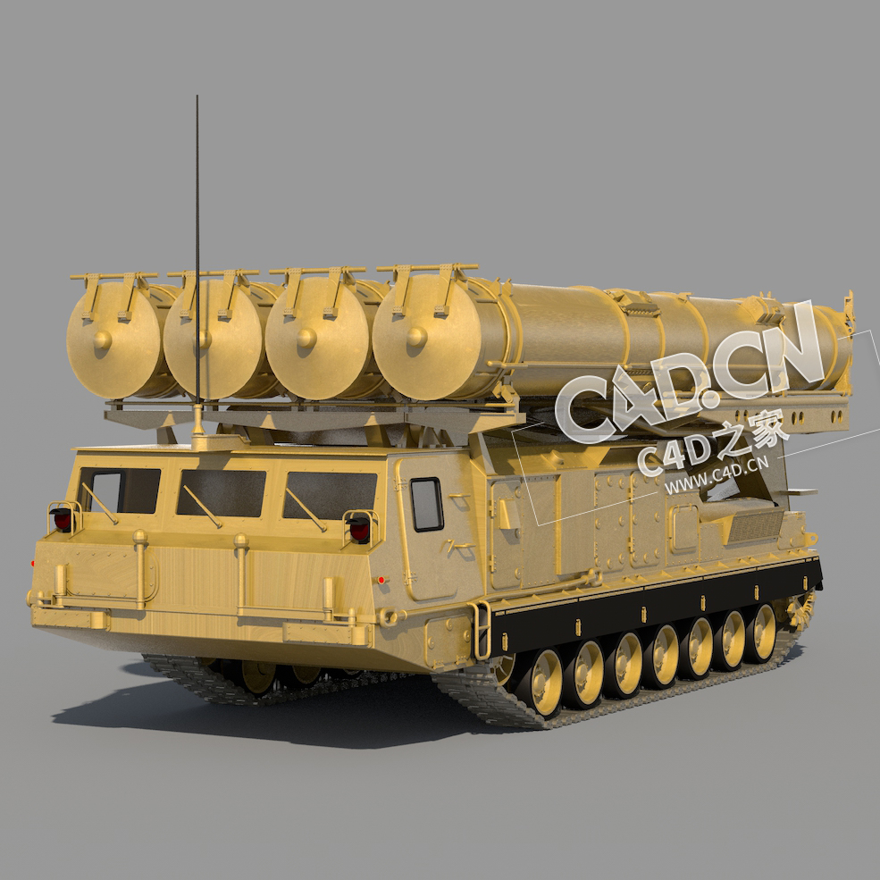 核武器导弹车辆军事装备C4D模型 - C4D之家 - 02.jpg