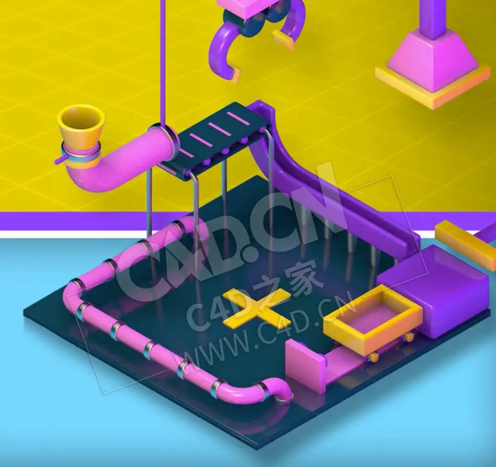 C4D卡通三维场景动画教程 Skillshare – Intro to Cinema 4D Vol. 3 Fun Factory