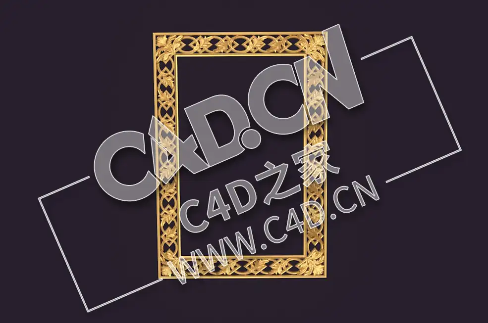C4D镜框花线画框欧式装饰雕花框模型_79 Rm-008l - C4D之家 - 79.jpg
