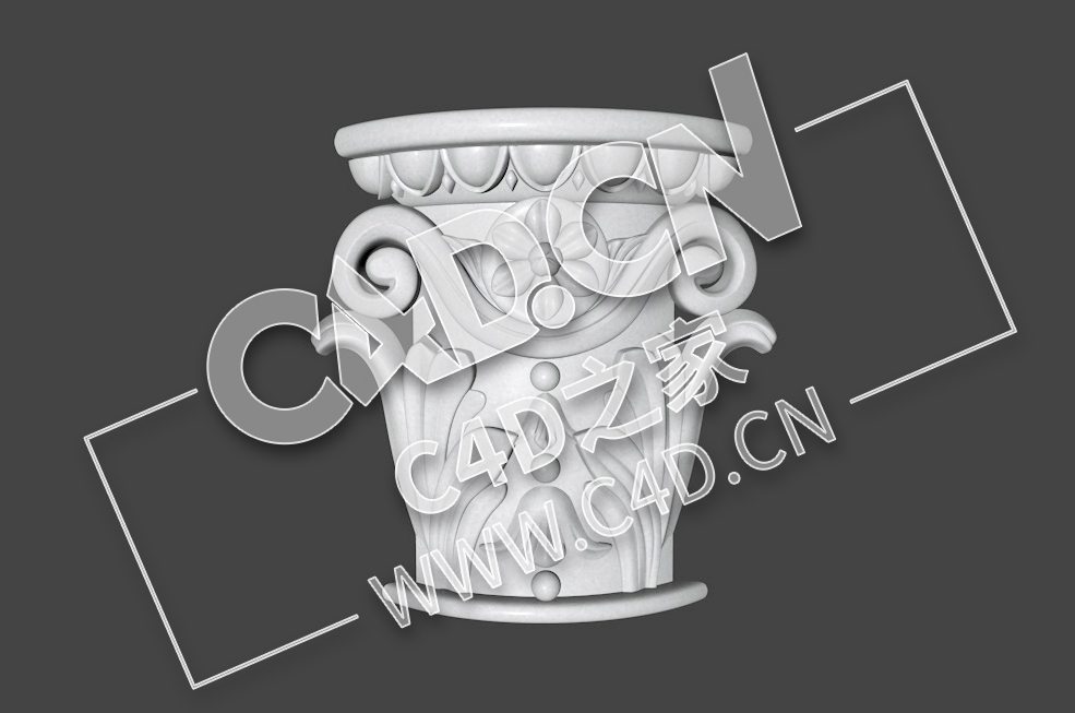 C4D欧式石膏雕花欧式象鼻罗马柱头雕塑模型_76 Kr-029 - C4D之家 - 76.jpg