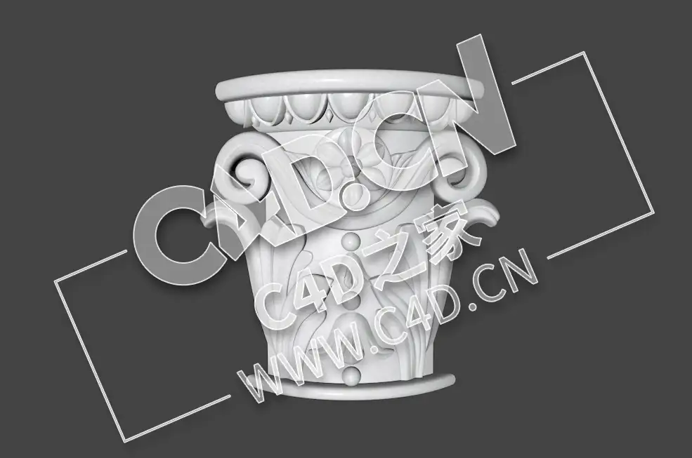 C4D欧式石膏雕花欧式象鼻罗马柱头雕塑模型_76 Kr-029 - C4D之家 - 76.jpg