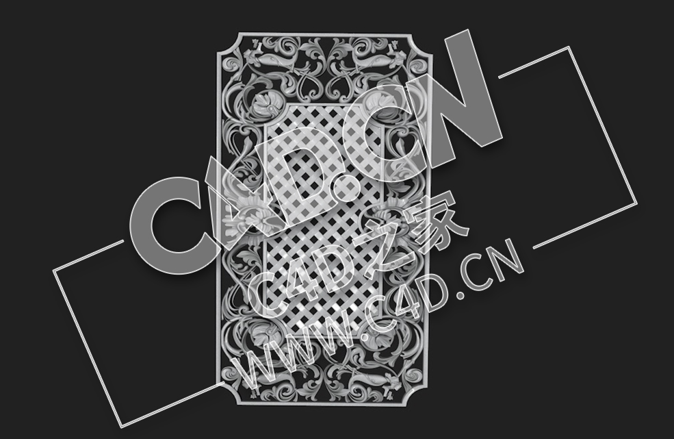 C4D装饰花件欧式花纹图案装饰雕花构件模型_82 Rh-001 - C4D之家 - 82.jpg
