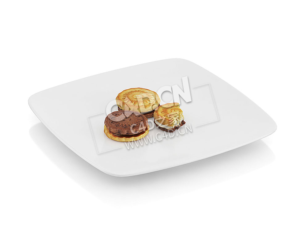 C4D咬过的两色饼干食物模型 Bitten two-color cookies - C4D之家 - 32.jpg