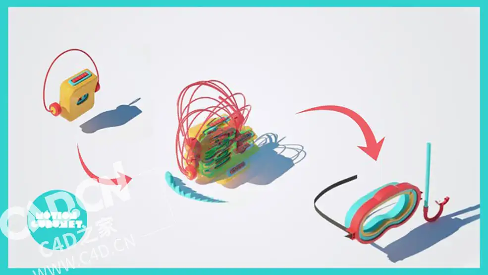 C4D卡通模型变形动画教程Complete Course Of Making 3D Motion Graphics In Cinema 4D