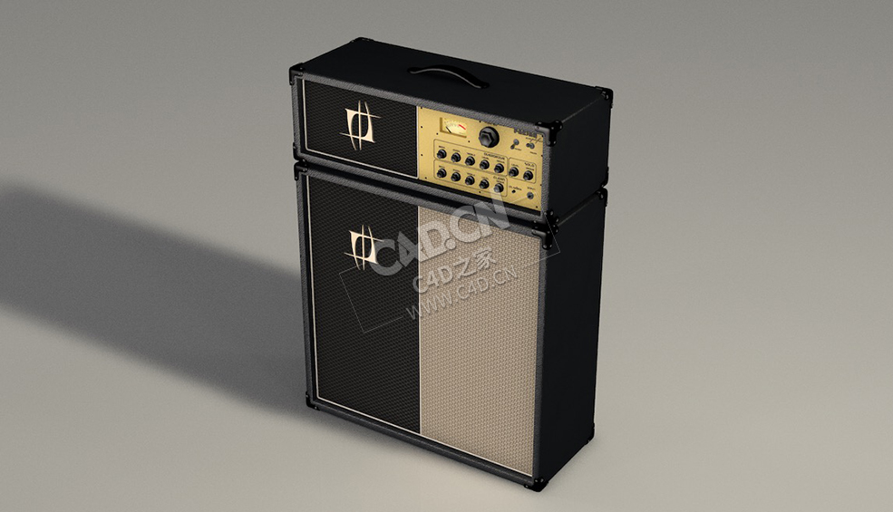 音箱音频放大器扩音器音响C4D模型下载 Amp 3d model - C4D之家 - 01-Amp.jpg