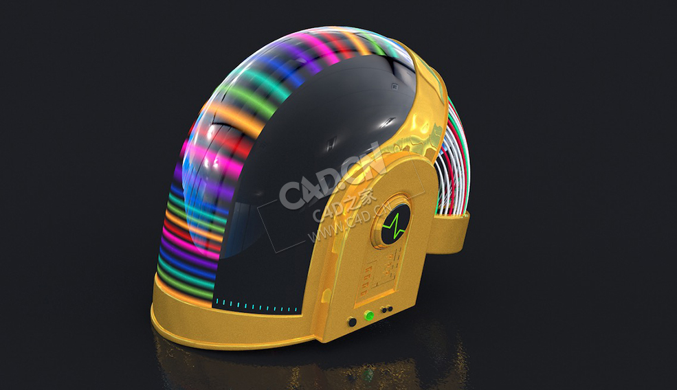 法国电子乐二人组Daft Punk机器人头盔C4D模型下载 Daft-Helmet 3d model - C4D之家 - 03-Daft-Helmet.jpg