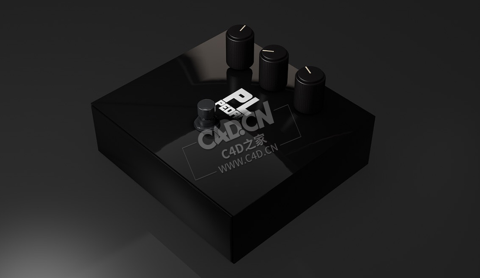 传奇电吉他单块效果器C4D模型下载 Distortion-Pedal 3d model