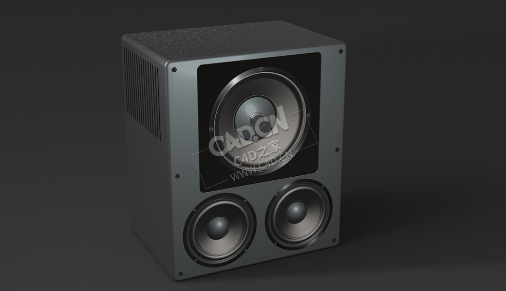 喇叭音响音箱扬声器C4D模型下载 Speaker 3d model - C4D之家 - 16-Speaker.jpg