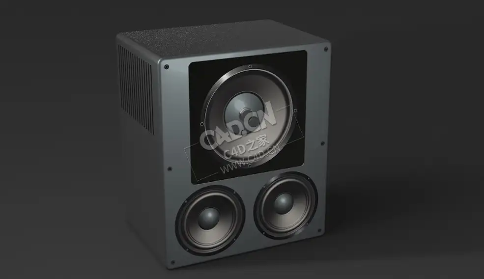 喇叭音响音箱扬声器C4D模型下载 Speaker 3d model - C4D之家 - 16-Speaker.jpg