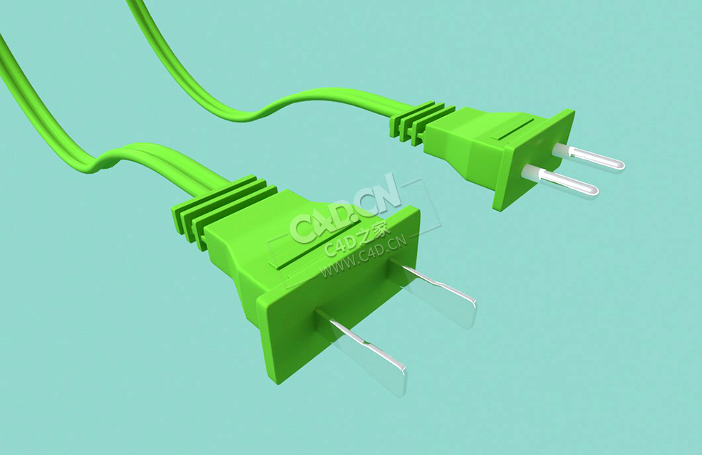 环保电力电插头C4D模型 Electric-Plug - C4D之家 - 04Electric-Plug.jpg