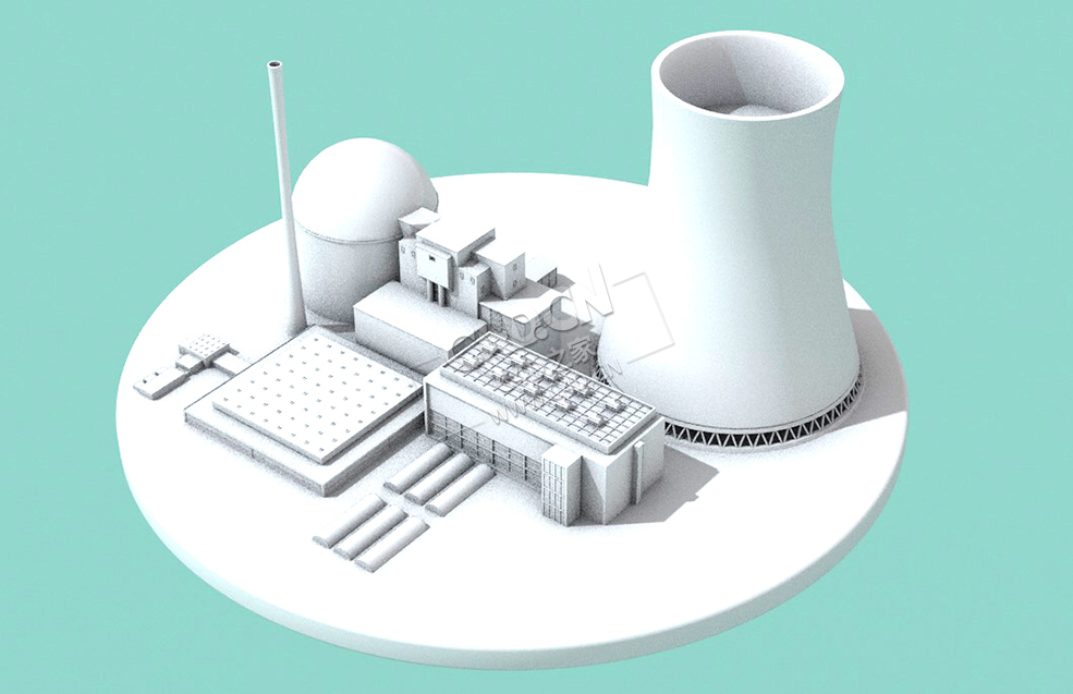 核电站C4D模型 Nuclear-Powerplant