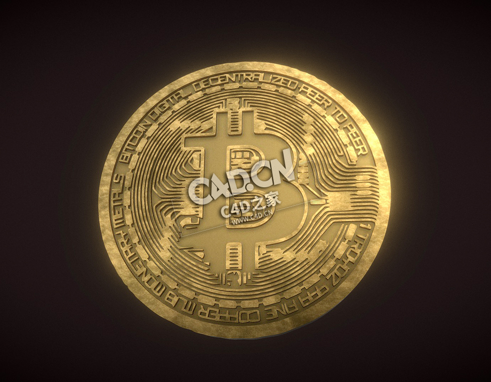BTC比特币C4D模型下载 BITCOIN MODEL
