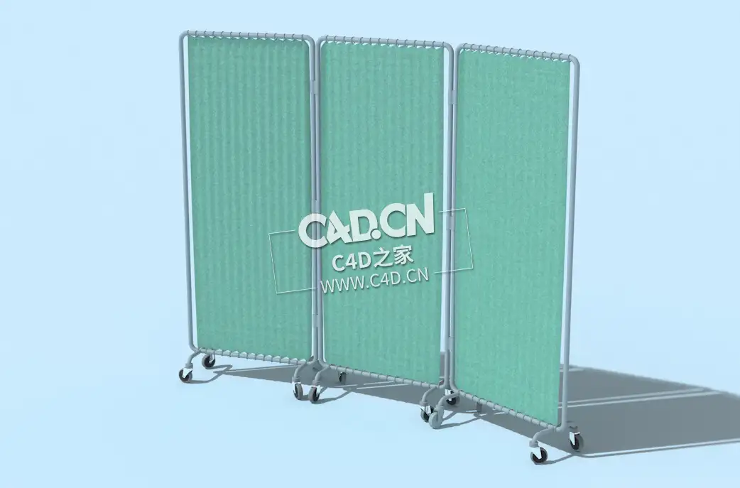 C4D医用隔断帘医疗器械模型下载 Curtains 3dmodel - C4D之家 - 3.jpg