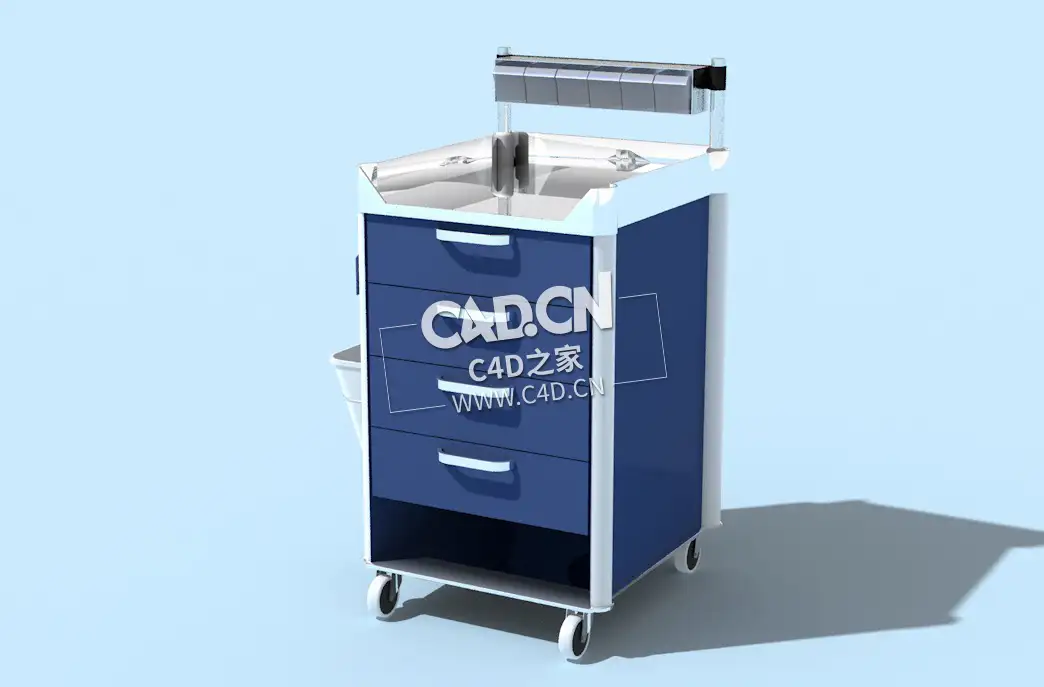 C4D医院药柜床头柜模型下载 Medicine-Cabinet 3dmodel