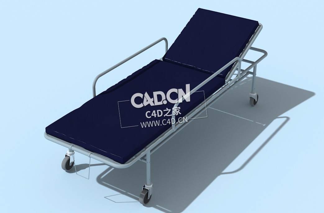 C4D医院担架床陪护床简易床医疗器械模型下载 Hospital-Stretcher 3dmodel - C4D之家 - 8.jpg