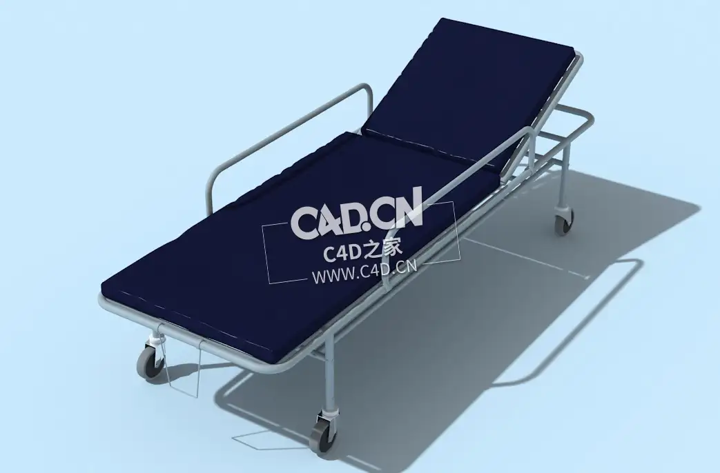C4D医院担架床陪护床简易床医疗器械模型下载 Hospital-Stretcher 3dmodel - C4D之家 - 8.jpg