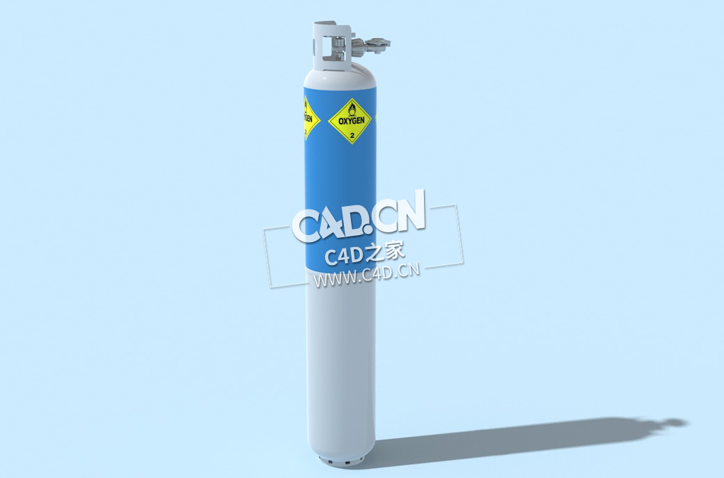 C4D医院氧气罐医疗器械模型下载 Oxygen-Tank 3dmodel - C4D之家 - 14.jpg