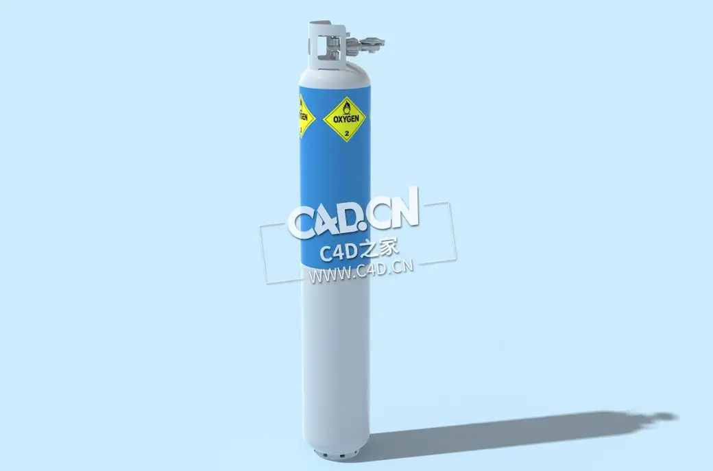 C4D医院氧气罐医疗器械模型下载 Oxygen-Tank 3dmodel - C4D之家 - 14.jpg