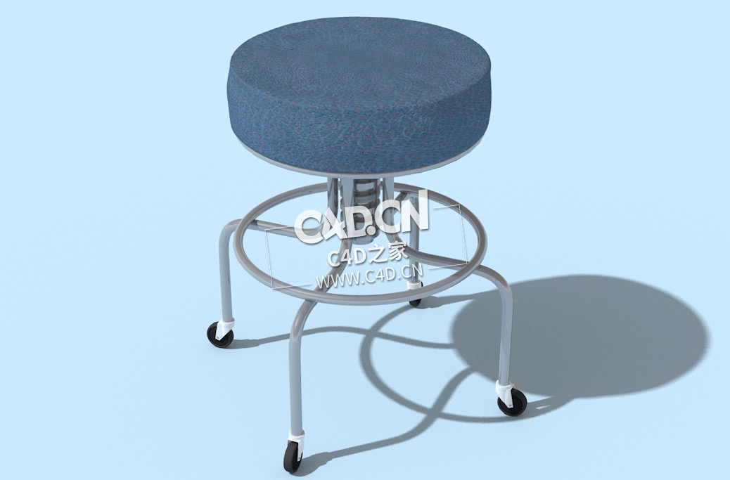C4D医院可移动圆凳子模型下载 Stool 3dmodel - C4D之家 - 18.jpg
