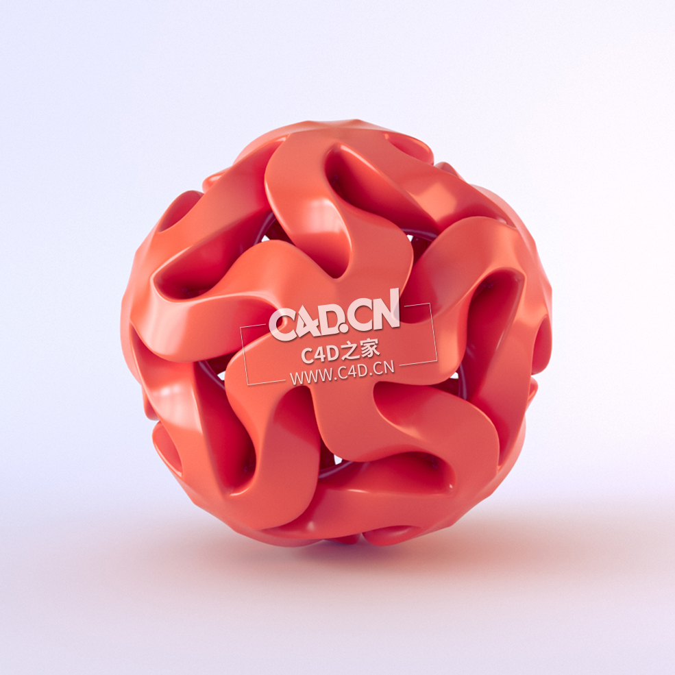 C4D扭曲的抽象艺术圆球工程abstract_object