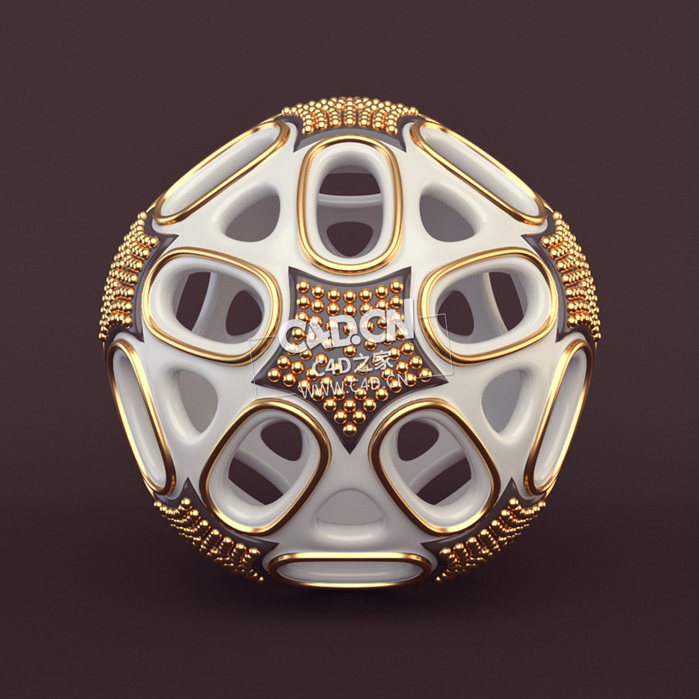 C4D镂空艺术圆球创意球体工程abstract_object