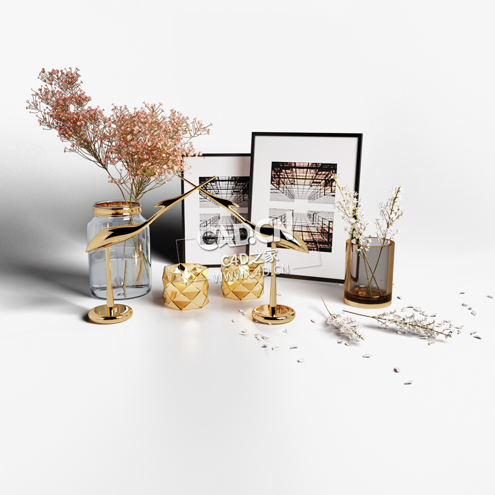 家庭装饰品插花画框工艺品烛台模型 Decorative_set
