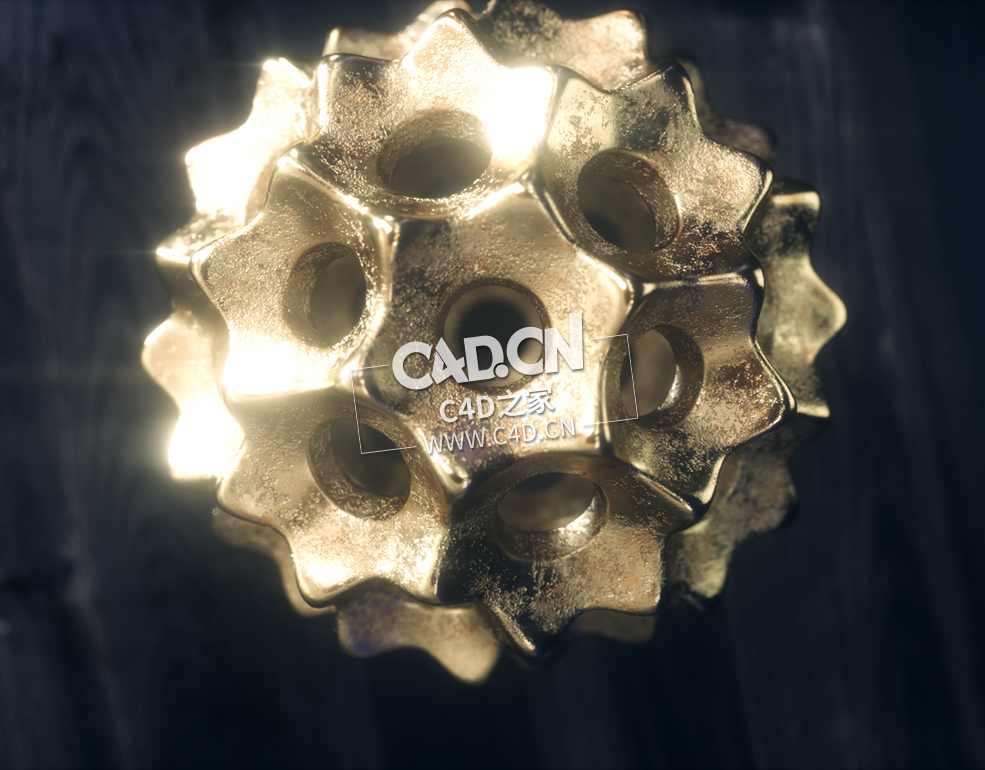 创意孔洞艺术球体C4D工程 Decorative_Sphere