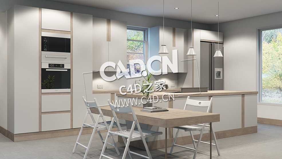 现代厨房C4D模型JIREH3D KITCHEN - C4D之家 - 28.jpg
