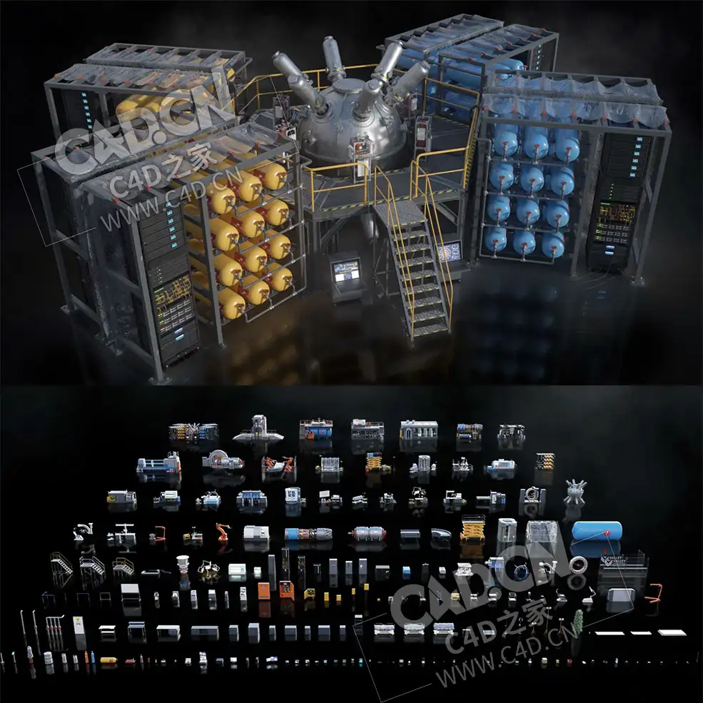 C4D科幻实验室器械道具模型合集 Kitbash3D Models - Secret Laboratory - C4D之家 - 未标题-2.jpg