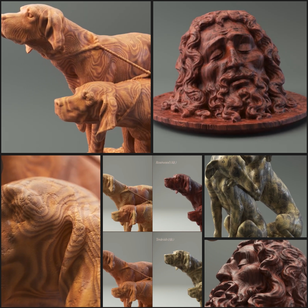 C4D OCTANE渲染真实木纹材质教程 Cinema 4D Octane Procedural Wood Tutorial