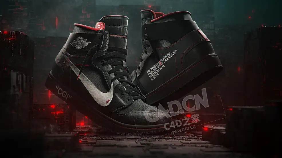 16G酷炫运动鞋C4D建模渲染案例视频教程 ProEdu- Air Dusy Shoe Commercial