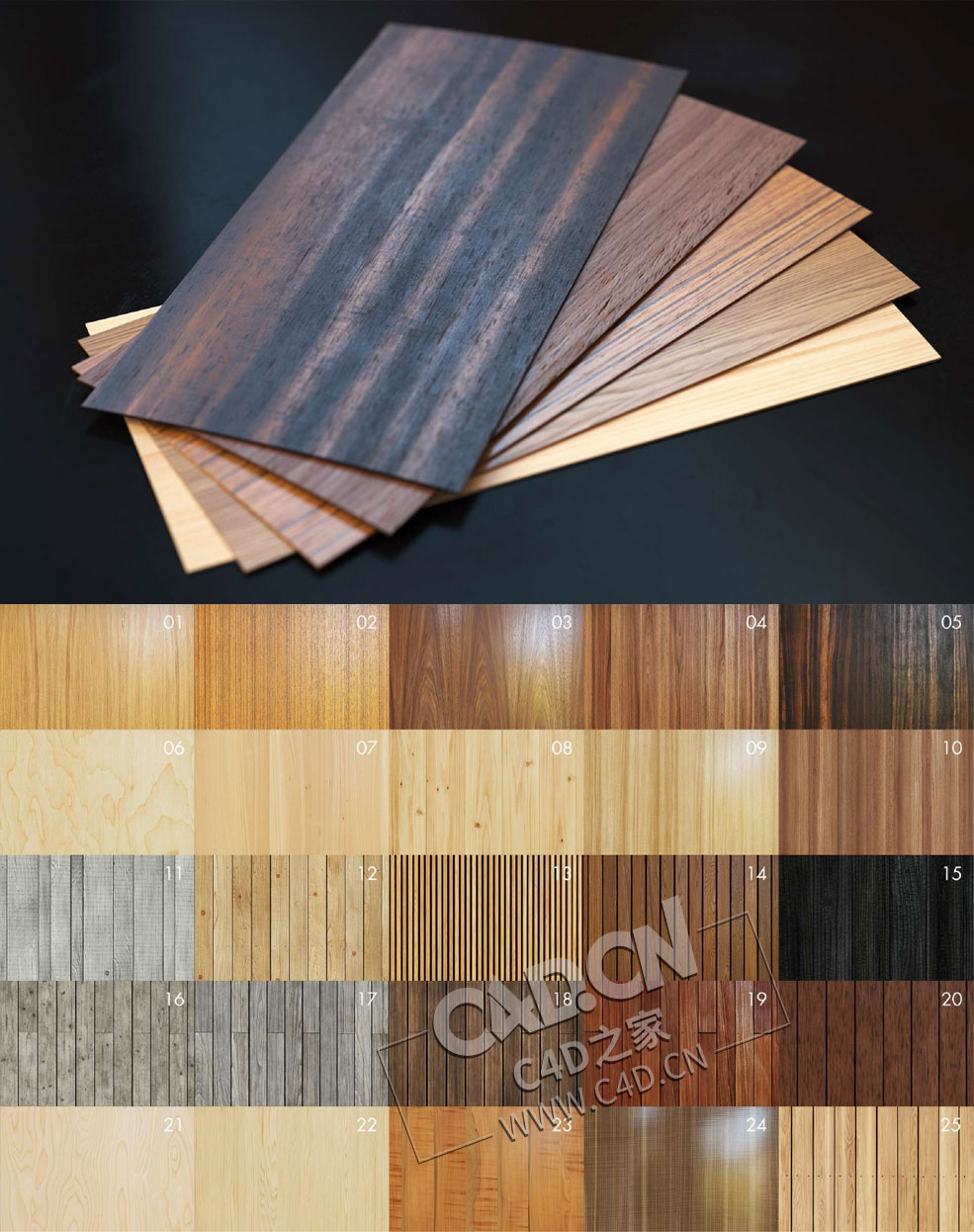 25种8K高精度木纹木地板贴图纹理素材合集 VizPeople – Wood Textures V1