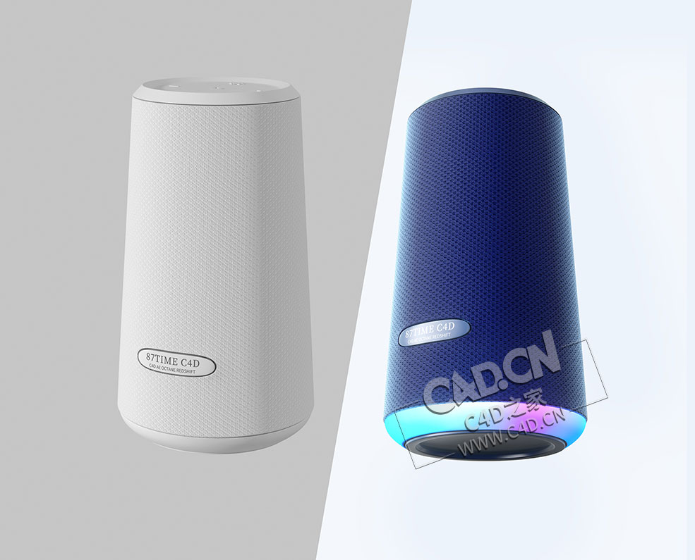 C4D时尚炫彩音响建模渲染案例中文教程 -87time试听课