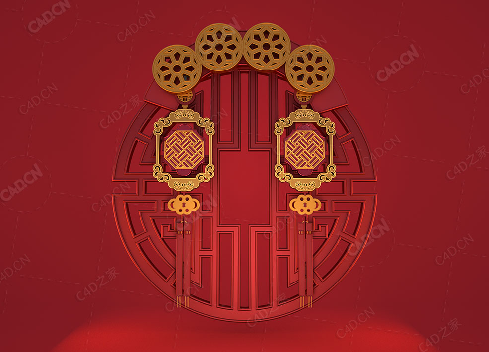 红色吉祥图案装饰图 - C4D之家 - 7.jpg