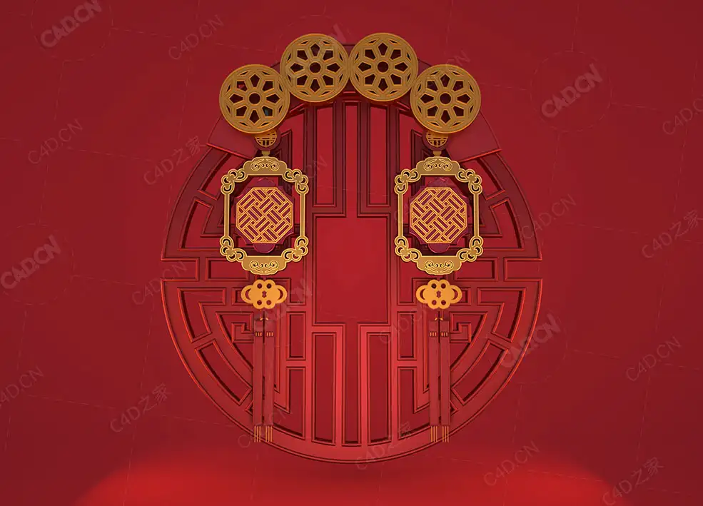 红色吉祥图案装饰图