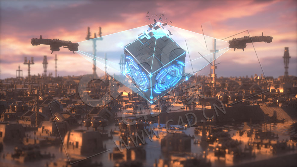 科幻未来城市上空悬浮能量方块OC工程 - C4D之家 - 07.jpg