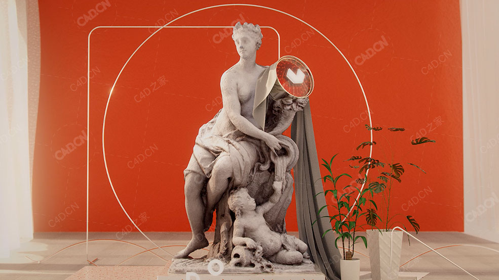 Redshift室内艺术雕塑分镜动画埃塞纳布景设计Escena Set Design