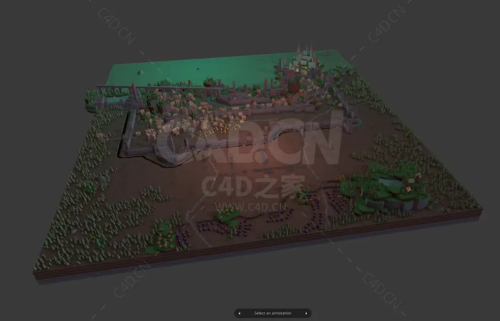 低面多边形卡通中世纪战场 Huge Medieval battle scene