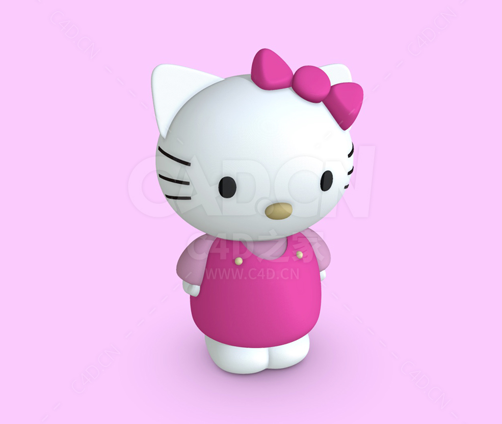 凯蒂猫卡通猫 Hello Kitty - C4D之家 - 11.jpg
