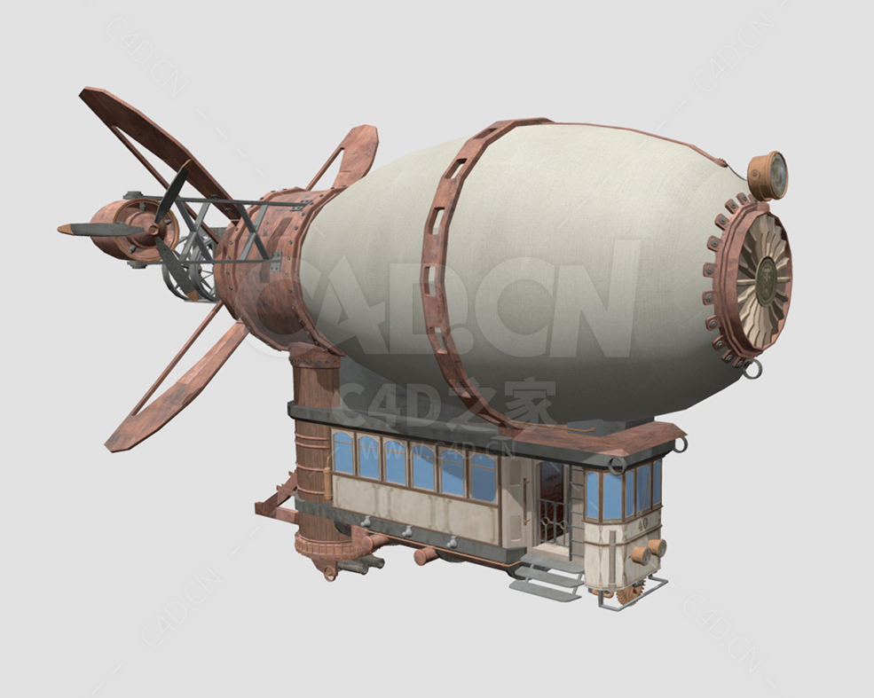 复古飞行器 Steampunk Airship digital art