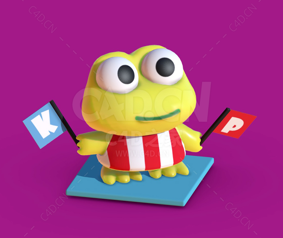卡通青蛙仔 Keroppi - C4D之家 - 25.jpg