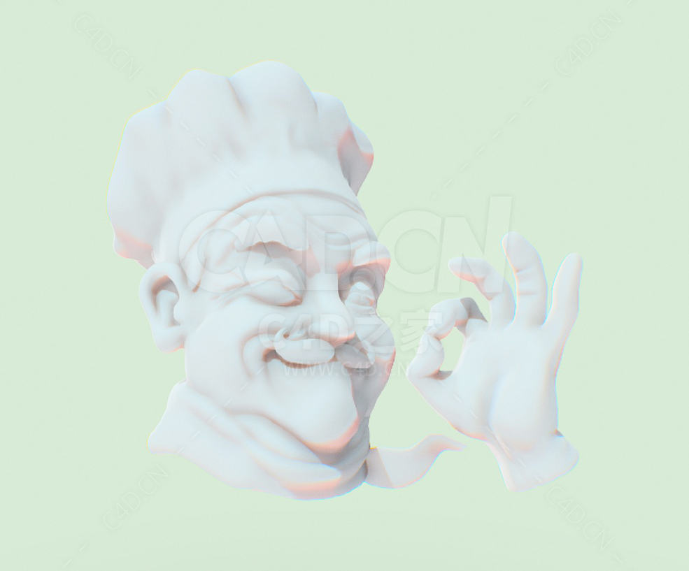 意大利厨师卡通厨师ok手势 Italian Chef - C4D之家 - 20.jpg