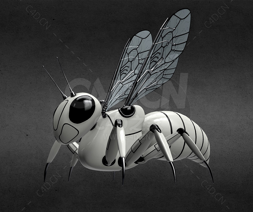 机械黄蜂 Mechanical wasp (Mid poly)