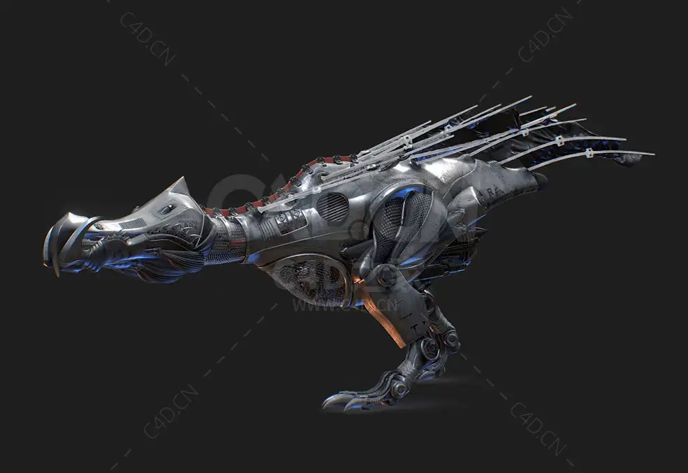 科幻机械鸟 Mechanical Graboid Ass Blaster - Crawling