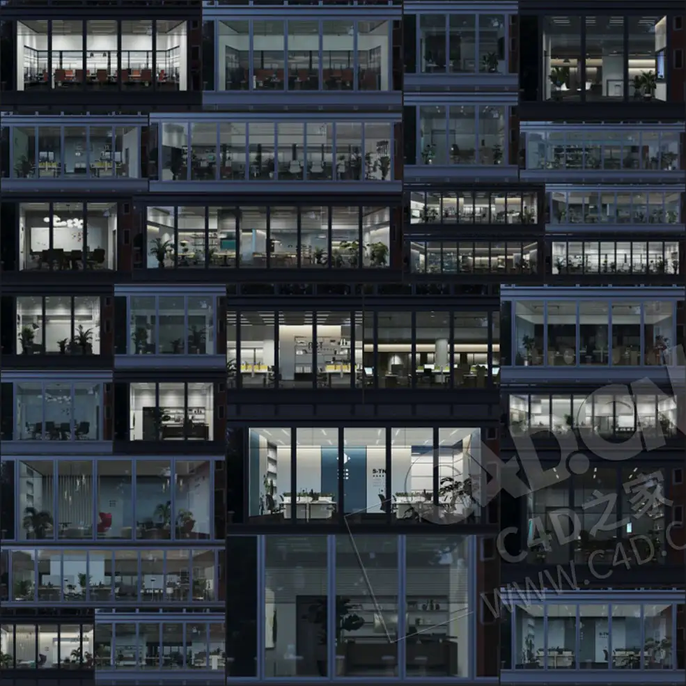 商业大楼店铺门面办公空间住宅空间wParallax Bundle Pack - C4D之家 - 1.jpg