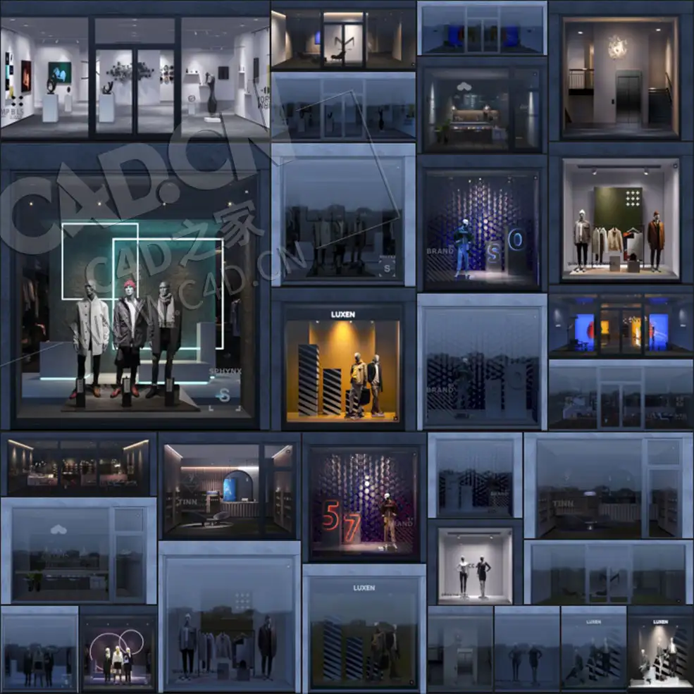 商业大楼店铺门面办公空间住宅空间wParallax Bundle Pack - C4D之家 - 2.jpg