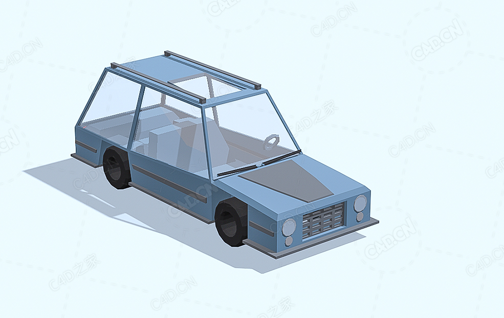 低面多边形汽车 Car 2 - C4D之家 - 19.jpg