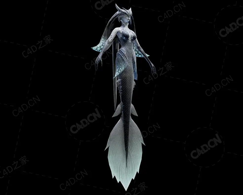 暗影精灵美人鱼 shadow-spirit-mermaid-rigged