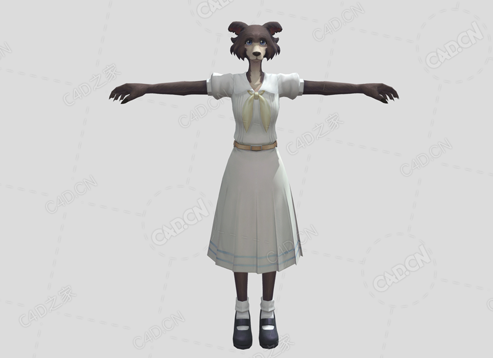 棕熊保姆卡通角色 beastars-juno - C4D之家 - 27.jpg